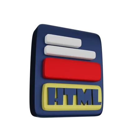 Arquivo HTML  3D Icon
