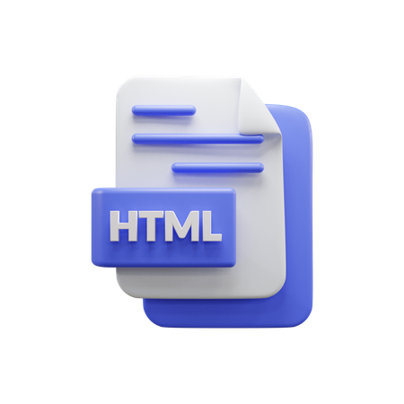 Arquivo HTML  3D Icon