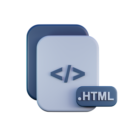 Arquivo HTML  3D Icon