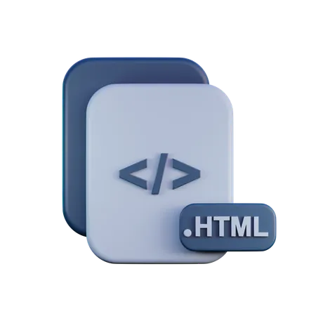 Arquivo HTML  3D Icon