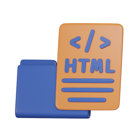 Arquivo HTML  3D Icon