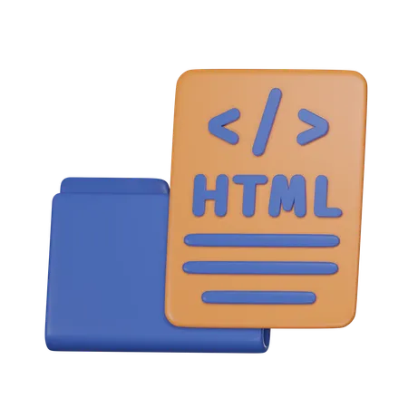 Arquivo HTML  3D Icon