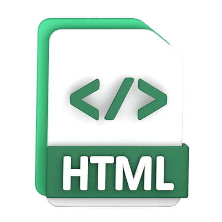 Arquivo HTML  3D Icon