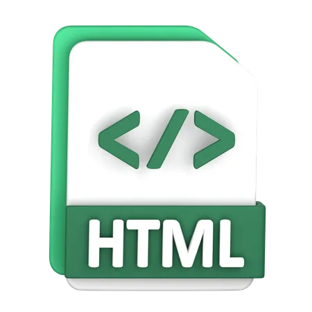 Arquivo HTML  3D Icon