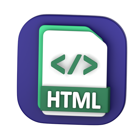 Arquivo HTML  3D Icon