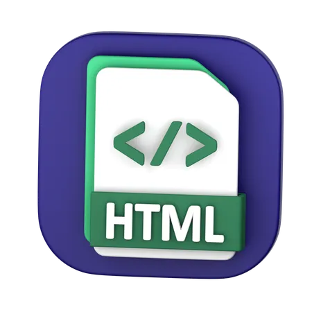 Arquivo HTML  3D Icon