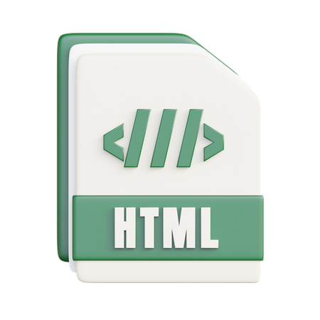 Arquivo HTML  3D Icon