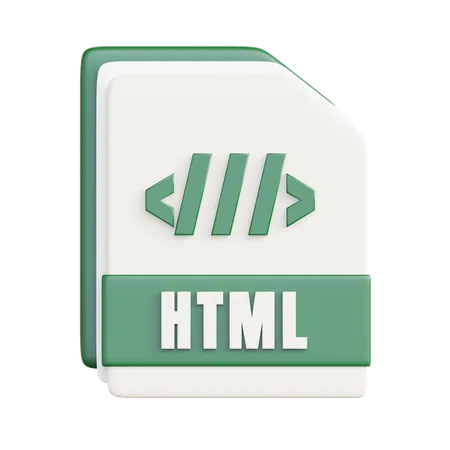 Arquivo HTML  3D Icon