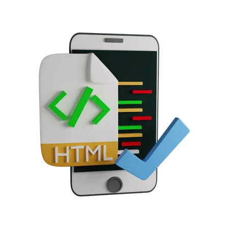 Arquivo HTML  3D Icon