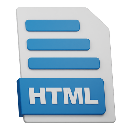 Arquivo HTML  3D Icon