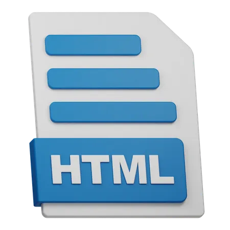 Arquivo HTML  3D Icon