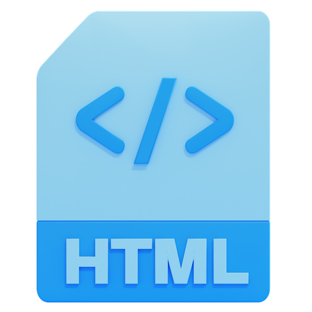 Arquivo HTML  3D Icon