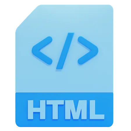 Arquivo HTML  3D Icon