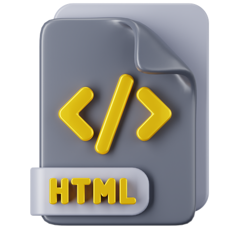 Arquivo HTML  3D Icon