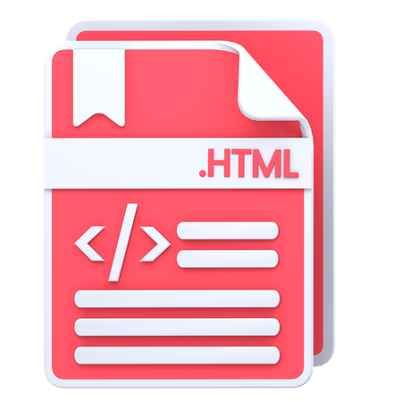 Arquivo HTML  3D Icon