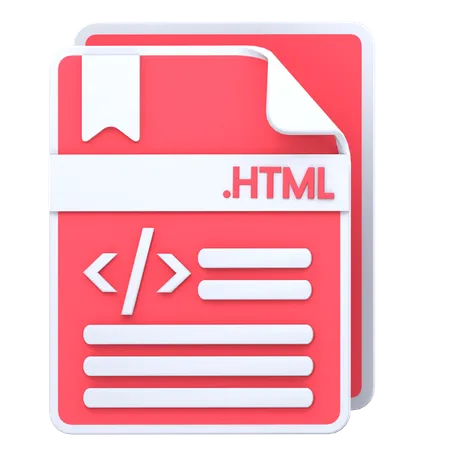 Arquivo HTML  3D Icon