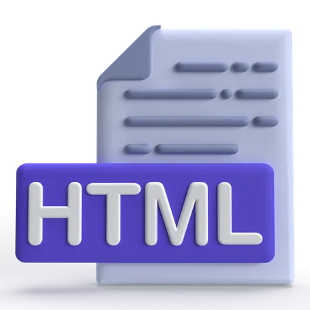 Arquivo HTML  3D Icon