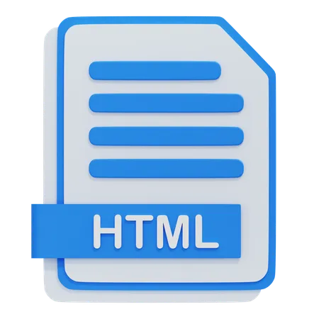 Arquivo HTML  3D Icon