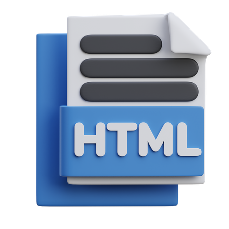 Arquivo HTML  3D Icon