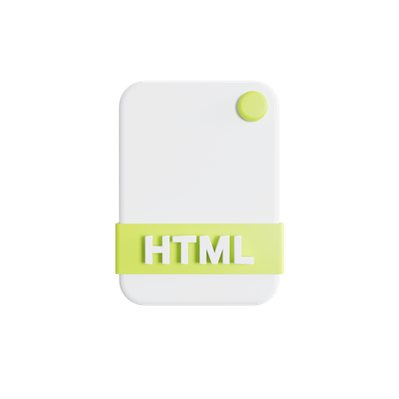 Arquivo HTML  3D Icon