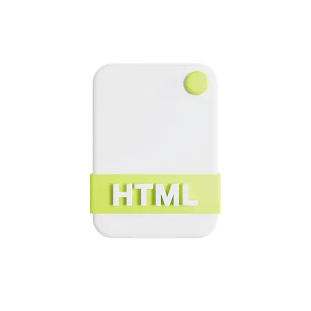 Arquivo HTML  3D Icon