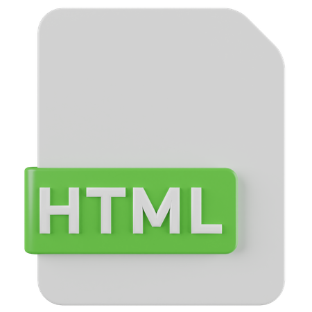 Arquivo HTML  3D Icon