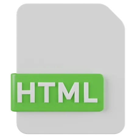 Arquivo HTML  3D Icon