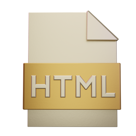 Arquivo HTML  3D Icon