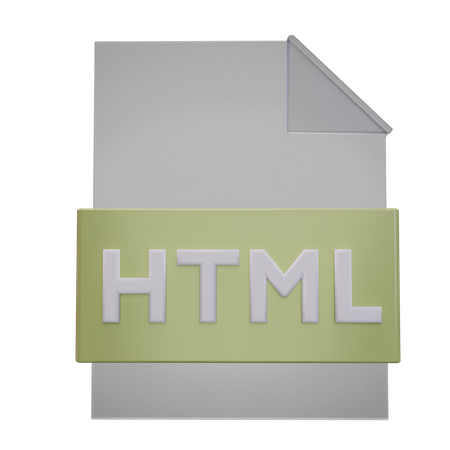 Arquivo HTML  3D Icon