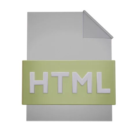 Arquivo HTML  3D Icon