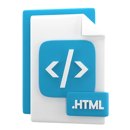 Arquivo HTML  3D Icon