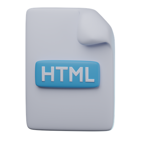 Arquivo HTML  3D Icon