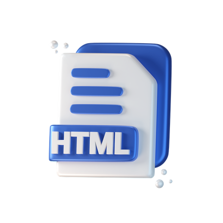 Arquivo HTML  3D Icon