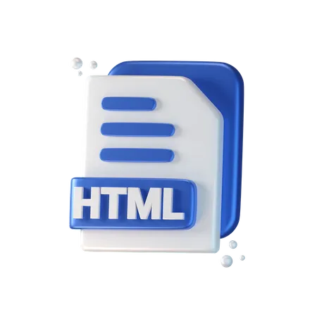 Arquivo HTML  3D Icon