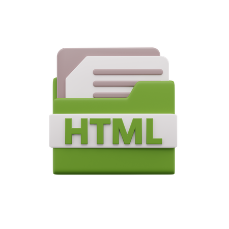 Arquivo HTML  3D Icon