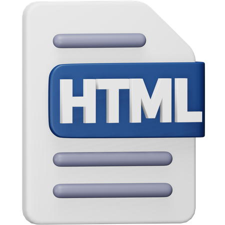 Arquivo HTML  3D Icon