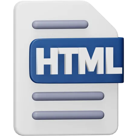 Arquivo HTML  3D Icon