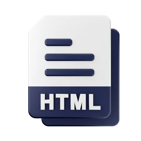 Arquivo HTML  3D Icon