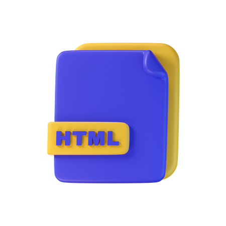 Arquivo HTML  3D Icon