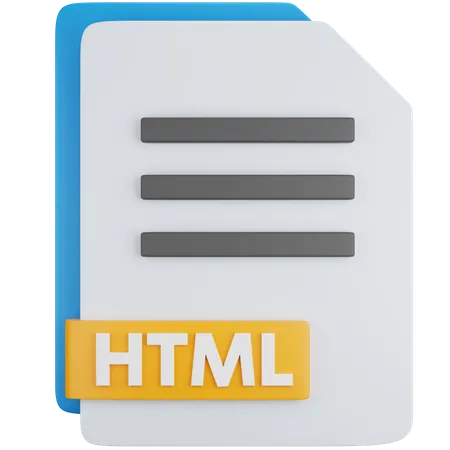 Arquivo HTML  3D Icon