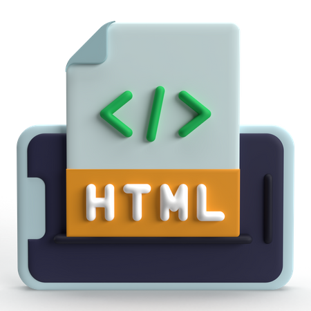 Arquivo HTML  3D Icon