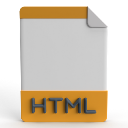 Arquivo HTML  3D Icon