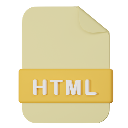 Arquivo HTML  3D Icon