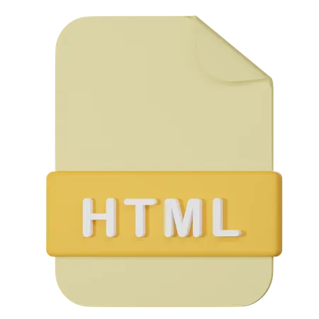 Arquivo HTML  3D Icon