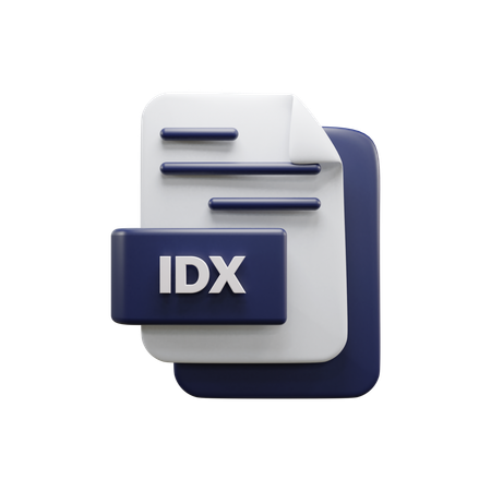 Arquivo idx  3D Icon