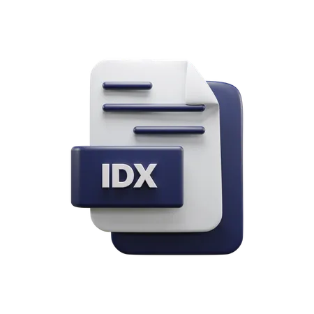 Arquivo idx  3D Icon