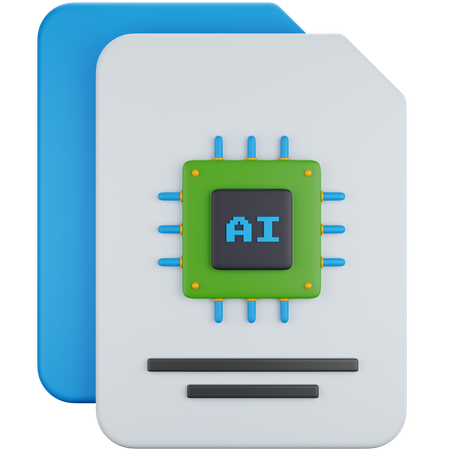 Arquivo de inteligência artificial  3D Icon