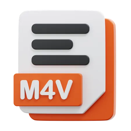 Arquivo m4v  3D Icon