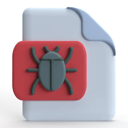 Malware de arquivo  3D Icon