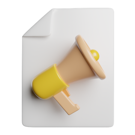 Arquivo de marketing  3D Icon